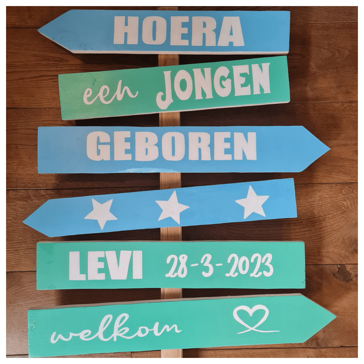 Geboortebord Levi-min
