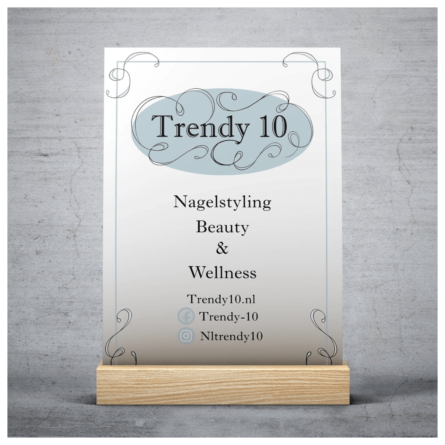 Info bord Trendy 10-min