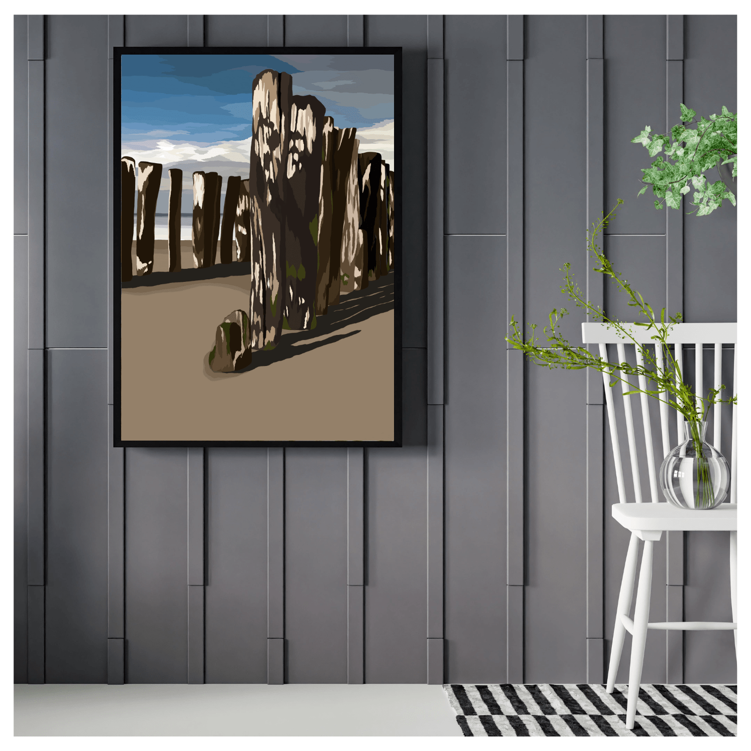 Tuinposter Paalhoofden-min